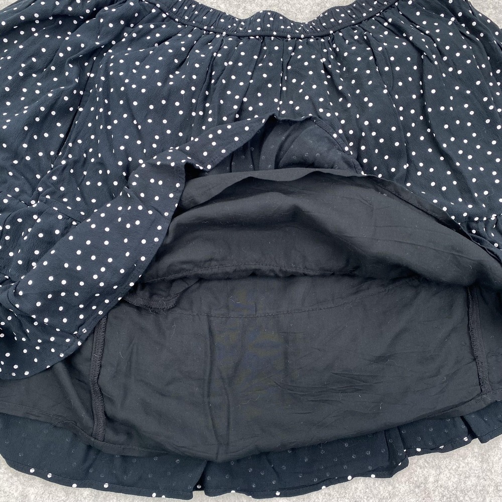 Abercrombie & Fitch Skirt Womens Small Blue Polka Dot Tiered Ruffle Mini Lined - Picture 10 of 12